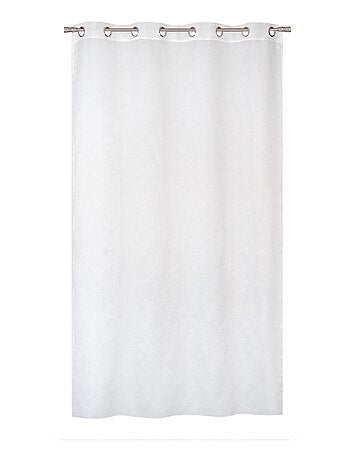 Rideau Voilage Organza Jacquards à Rayures Verticales.