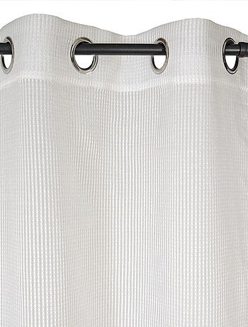 Rideau Voilage Organza Jacquards à Rayures Verticales.