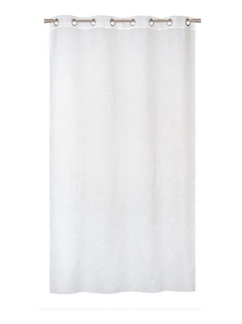 Rideau Voilage Organza Jacquards à Rayures Verticales. - Kiabi