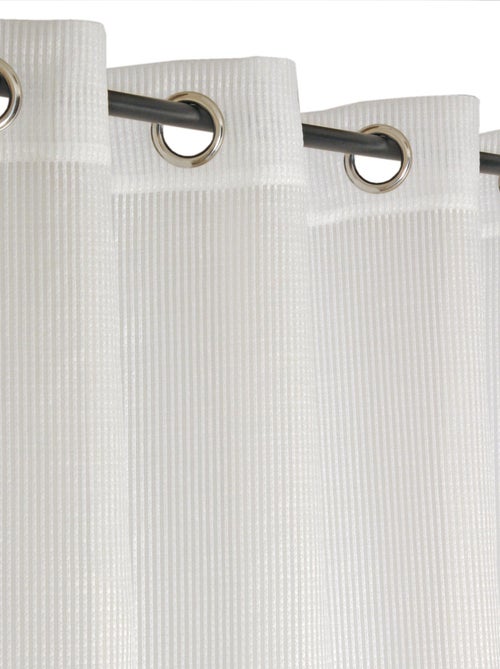 Rideau Voilage Organza Jacquards à Rayures Verticales. - Kiabi