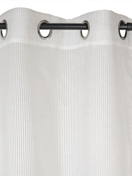 Rideau Voilage Organza Jacquards à Rayures Verticales. - Kiabi