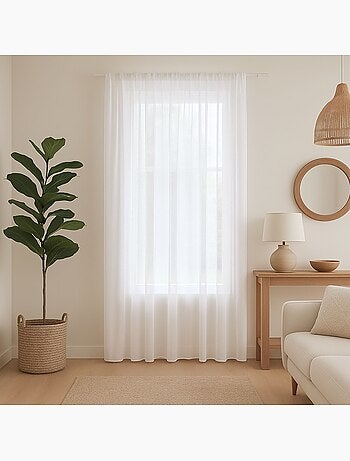 Rideau voilage poly-lin bas plombé