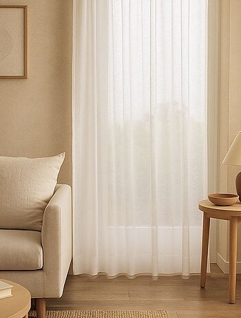 Rideau voilage poly-lin bas plombé