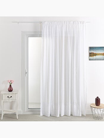 Rideau voilage poly-lin bas plombé