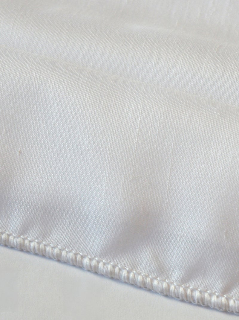 Rideau voilage poly-lin bas plombé Blanc - Kiabi