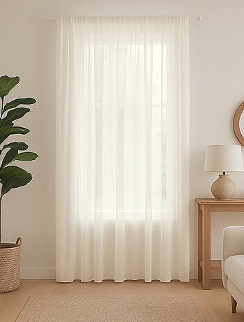 Rideau voilage poly-lin bas plombé