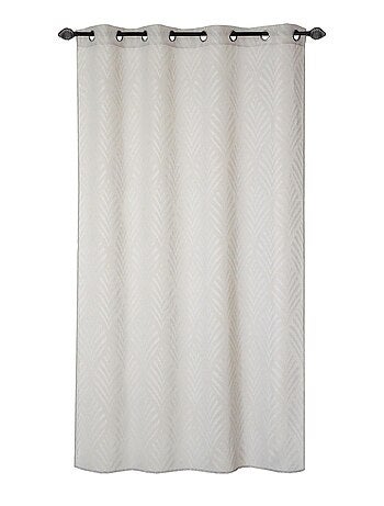 Rideau Voilage reliefé à motif - prêt à poser.