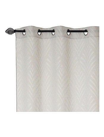 Rideau Voilage reliefé à motif - prêt à poser.