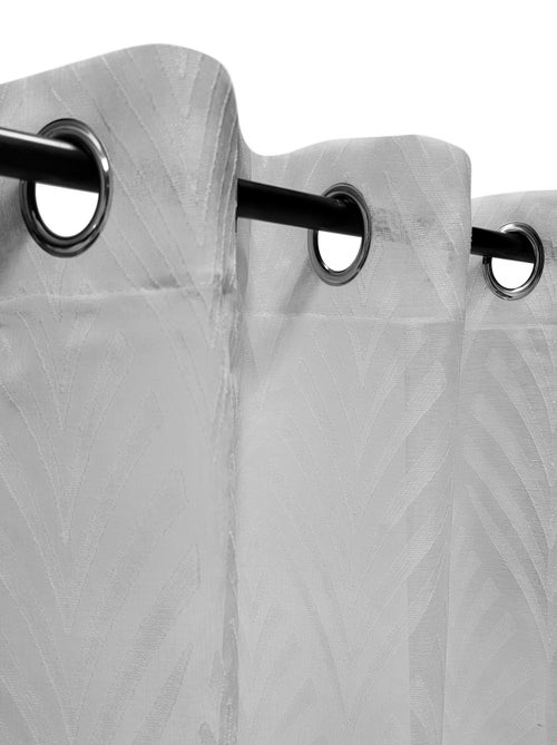 Rideau Voilage reliefé à motif - prêt à poser. - Kiabi