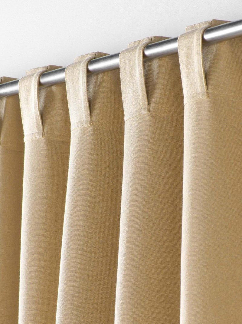 Rideau voilage surfilé passants cachés Beige - Kiabi
