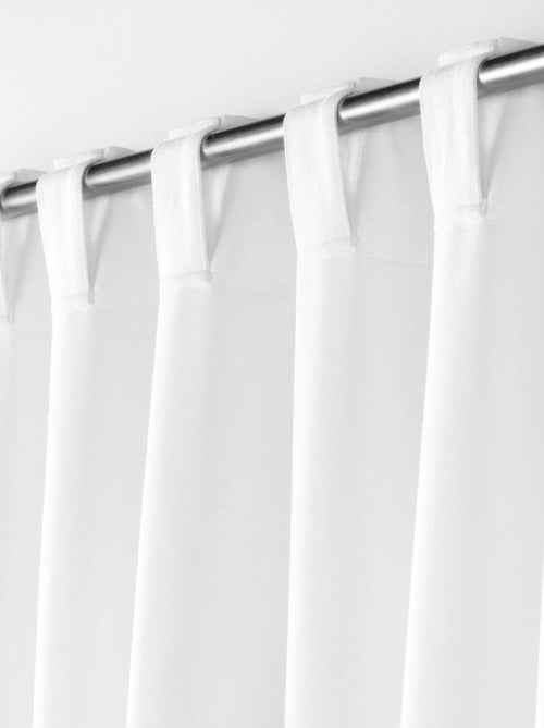 Rideau voilage surfilé passants cachés - Kiabi