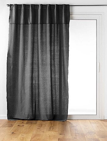 Rideau voilage surfilé passants cachés