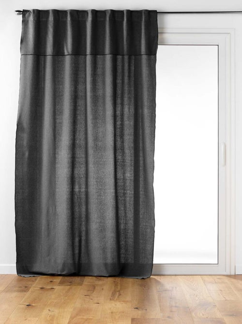 Rideau voilage surfilé passants cachés - Kiabi