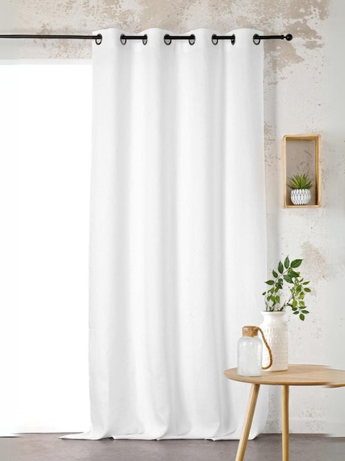 Rideau Voilage uni 100% lin - Kiabi