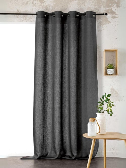Rideau Voilage uni 100% lin - Kiabi