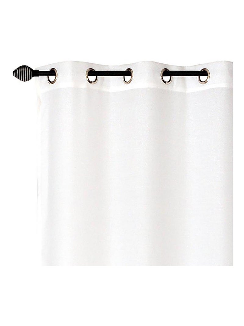 Rideau Voilage Uni 100% recyclé - prêt à poser. Blanc - Kiabi