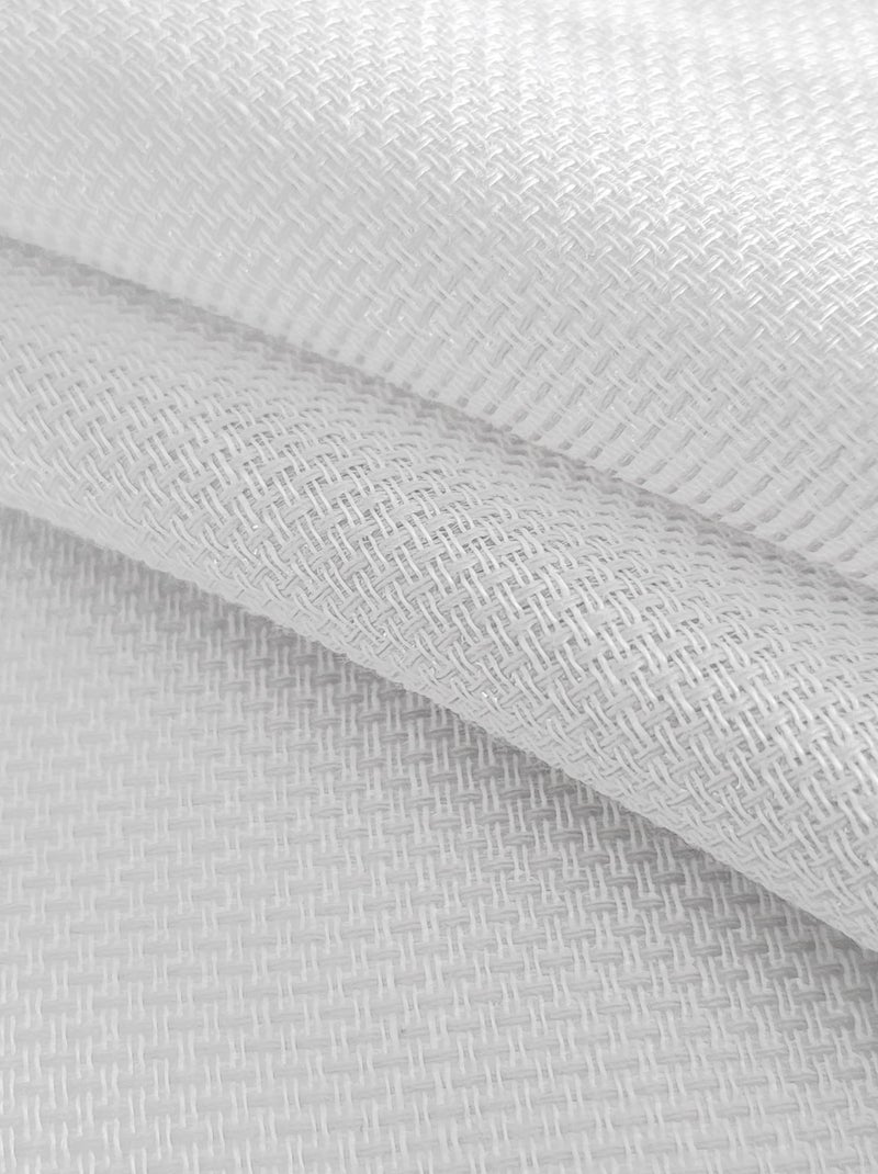 Rideau Voilage Uni 100% recyclé - prêt à poser. Blanc - Kiabi