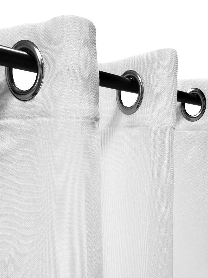 Rideau Voilage Uni 100% recyclé - prêt à poser. Blanc - Kiabi