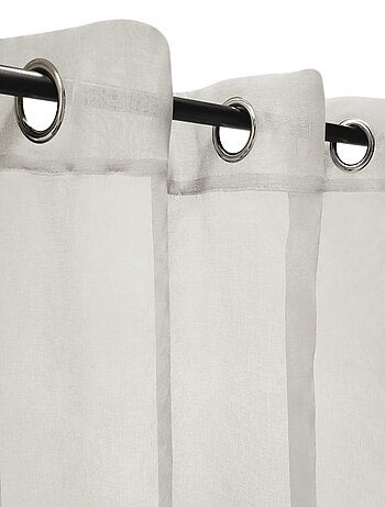 Rideau Voilage Uni à œillets - prêt à poser.