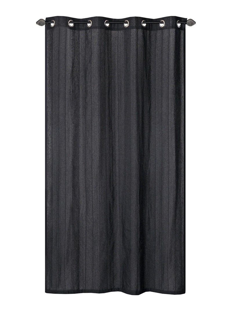 Rideau voilage uni, prêt à poser. gris anthracite - Kiabi