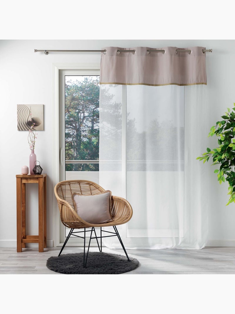 Rideau Voile 140x240cm Kelonia gris Gris - Kiabi