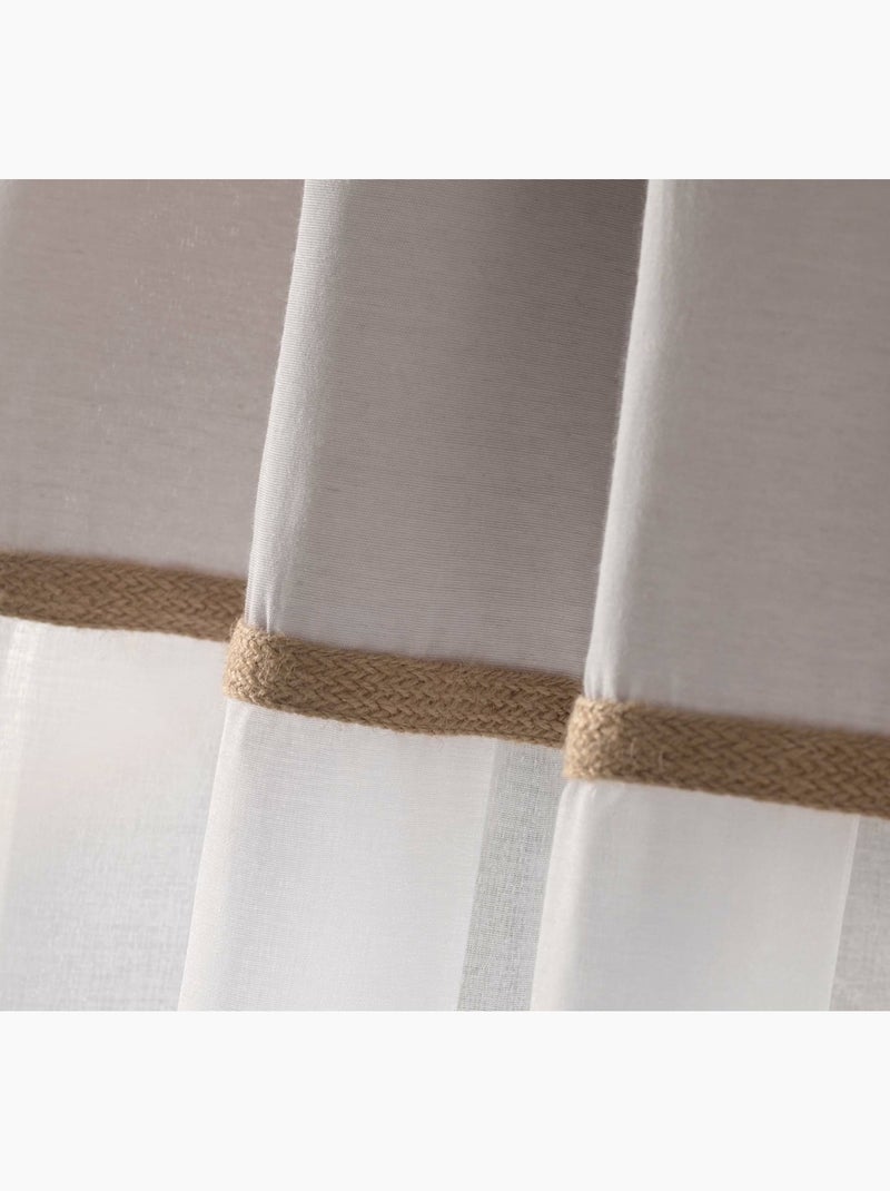 Rideau Voile 140x240cm Kelonia gris Gris - Kiabi