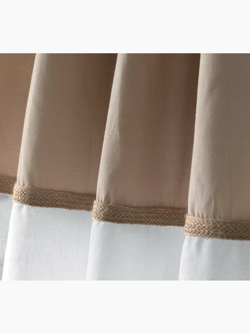 Rideau Voile 140x240cm Kelonia naturel Beige - Kiabi