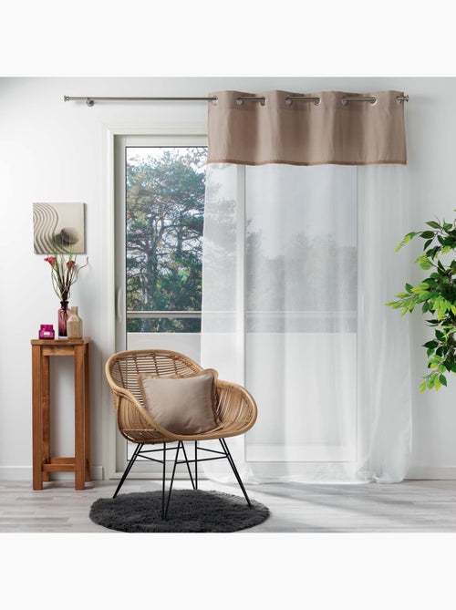 Rideau Voile 140x240cm Kelonia naturel - Kiabi Rideau Voile 140x240cm Kelonia naturel - Kiabi
