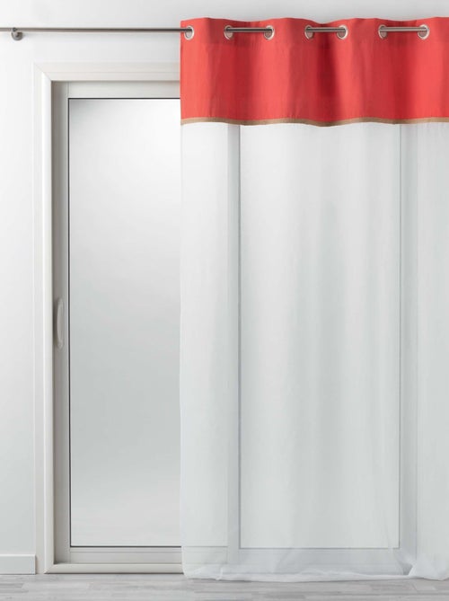 Rideau Voile 140x240cm Kelonia orange - Kiabi Rideau Voile 140x240cm Kelonia orange - Kiabi