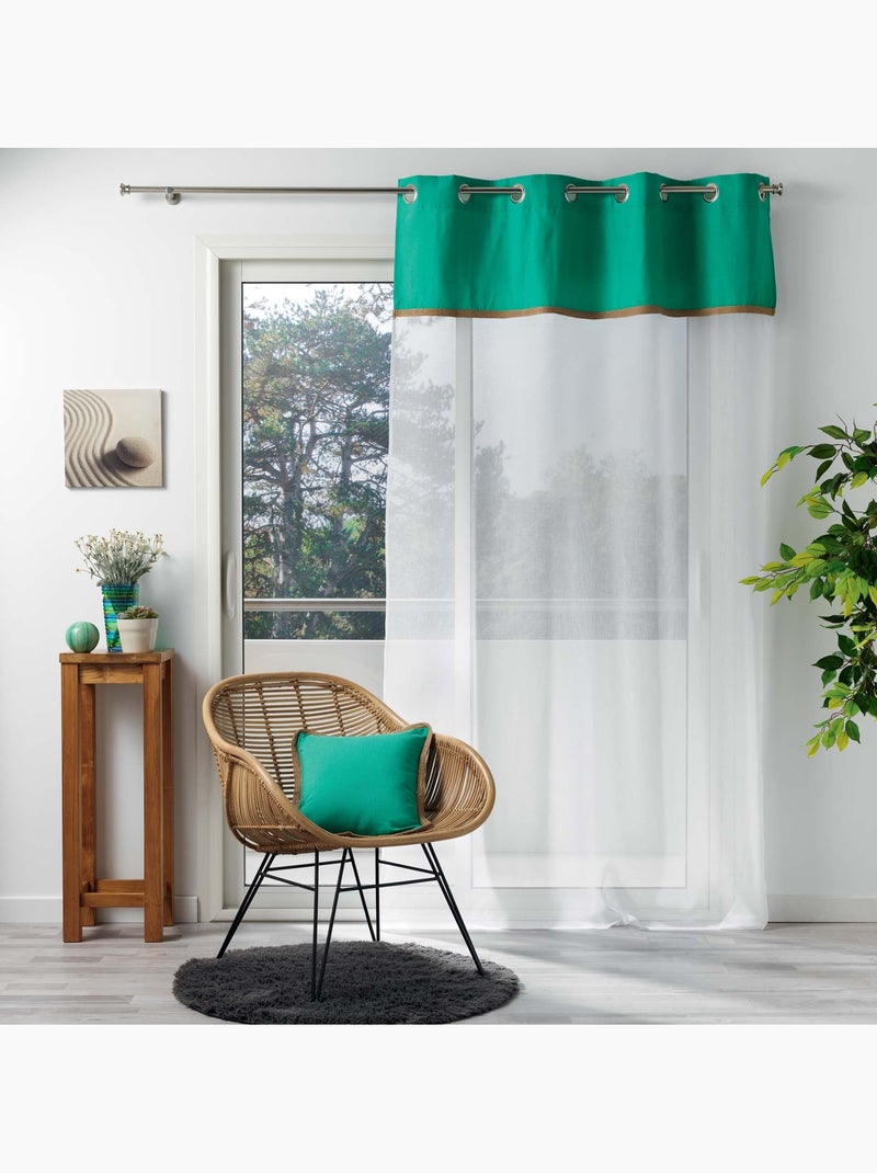 Rideau Voile 140x240cm Kelonia vert Vert - Kiabi