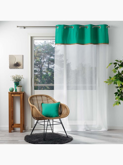 Rideau voile 140x280cm kelonia vert - Kiabi