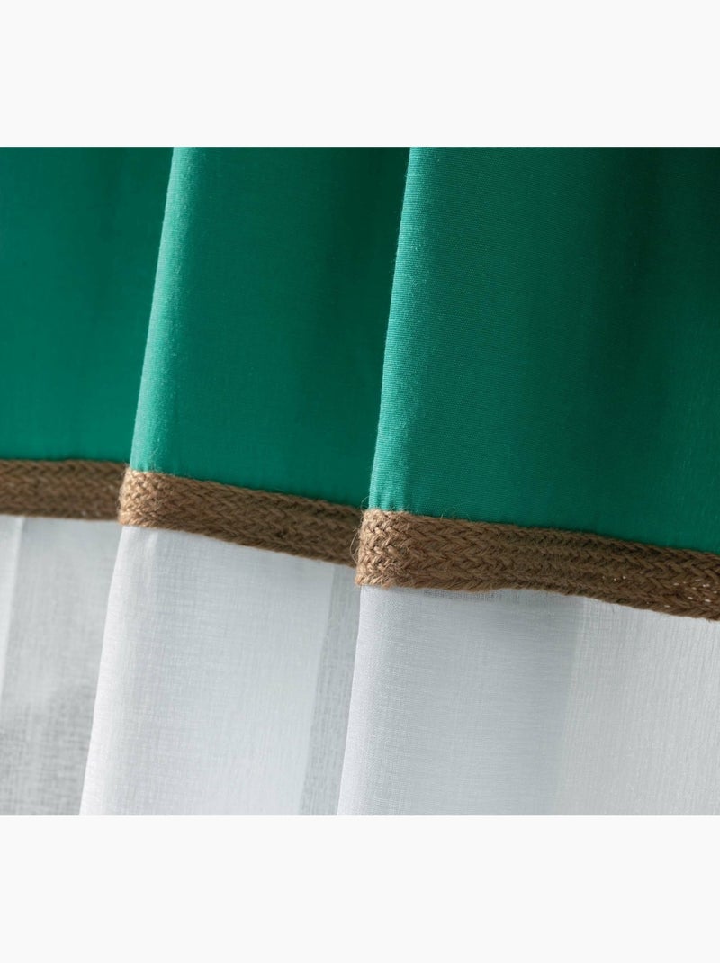 Rideau voile 140x280cm kelonia vert Vert - Kiabi