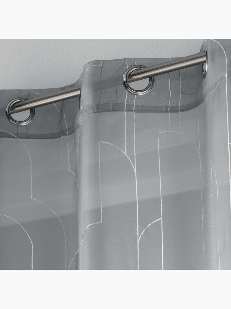 Rideau voile metallise Domea Blanc - Kiabi
