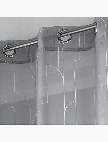 Rideau voile metallise Domea bleu or