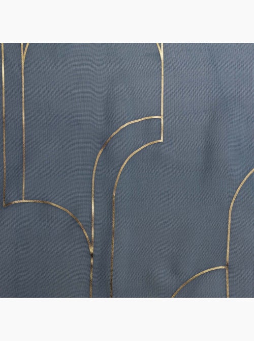 Rideau voile metallise Domea bleu or - Kiabi