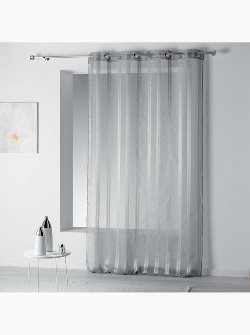 Rideau voile rayures Collection Bandas Jacquard - Kiabi