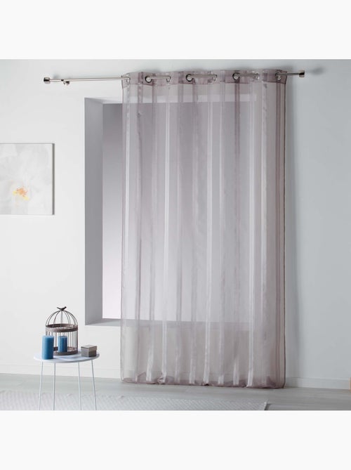 Rideau voile rayures Collection Bandas Jacquard - Kiabi