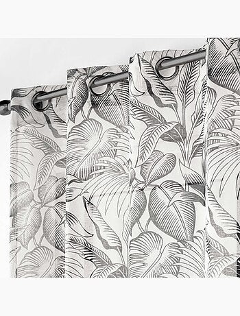 Rideau voile sable 140 x 240 cm Cabanas noir