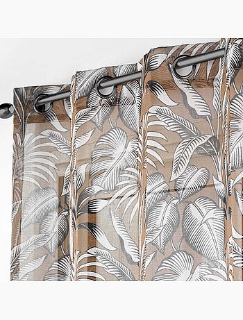 Rideau voile sable 140 x 240 cm Cabanas noir