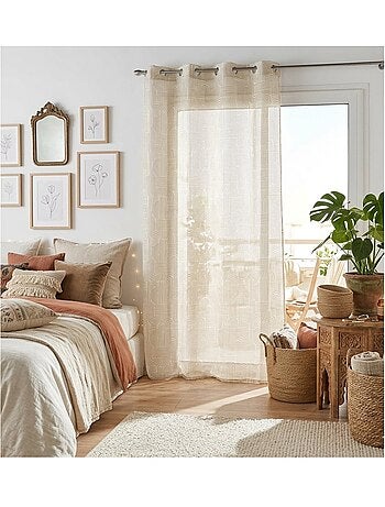 Rideau voile sable Collection Pandore