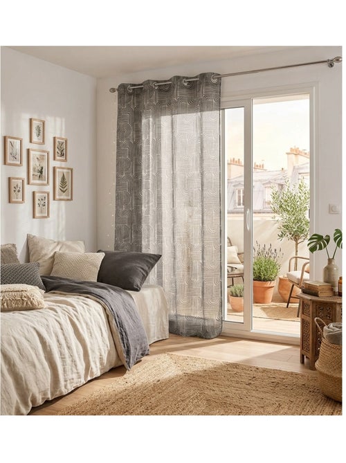 Rideau voile sable Collection Pandore - Kiabi Rideau voile sable Collection Pandore - Kiabi