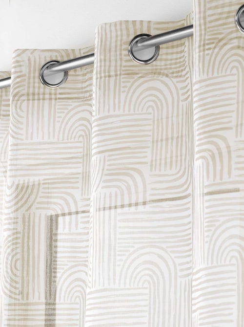 Rideau voile sable Pandore blanc 140 x 240 cm - Kiabi