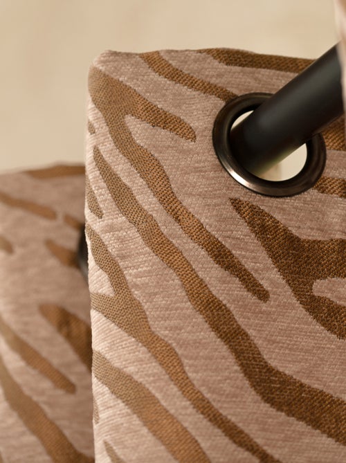 Rideau zèbre tissu chenille - Kiabi