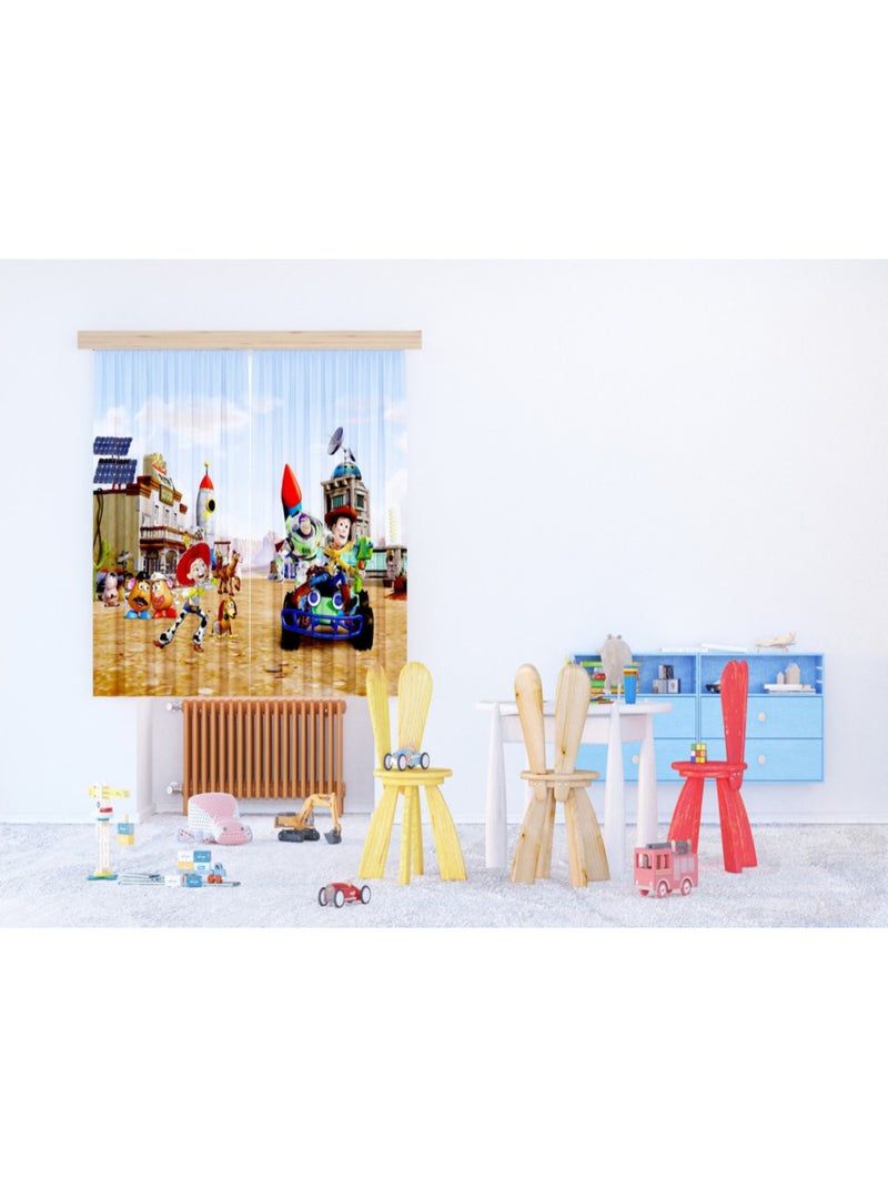 Rideaux - Disney Toy Story - 2 pièces 90 cm x 160 cm Multicolore - Kiabi