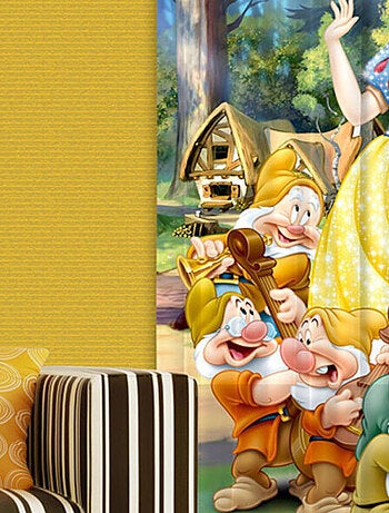 Rideaux Blanche Neige Disney-Occultant : 140x245 cm