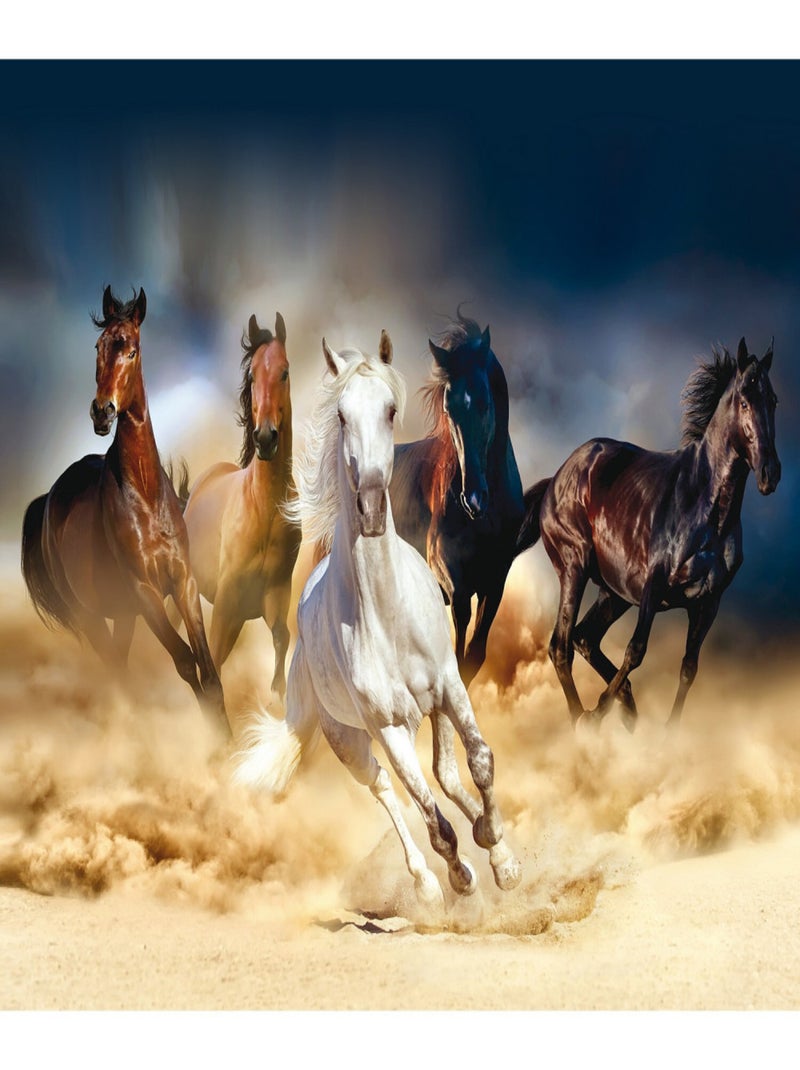 Rideaux chevaux - 2 pièces - L180 cm x H 160cm Multicolore - Kiabi