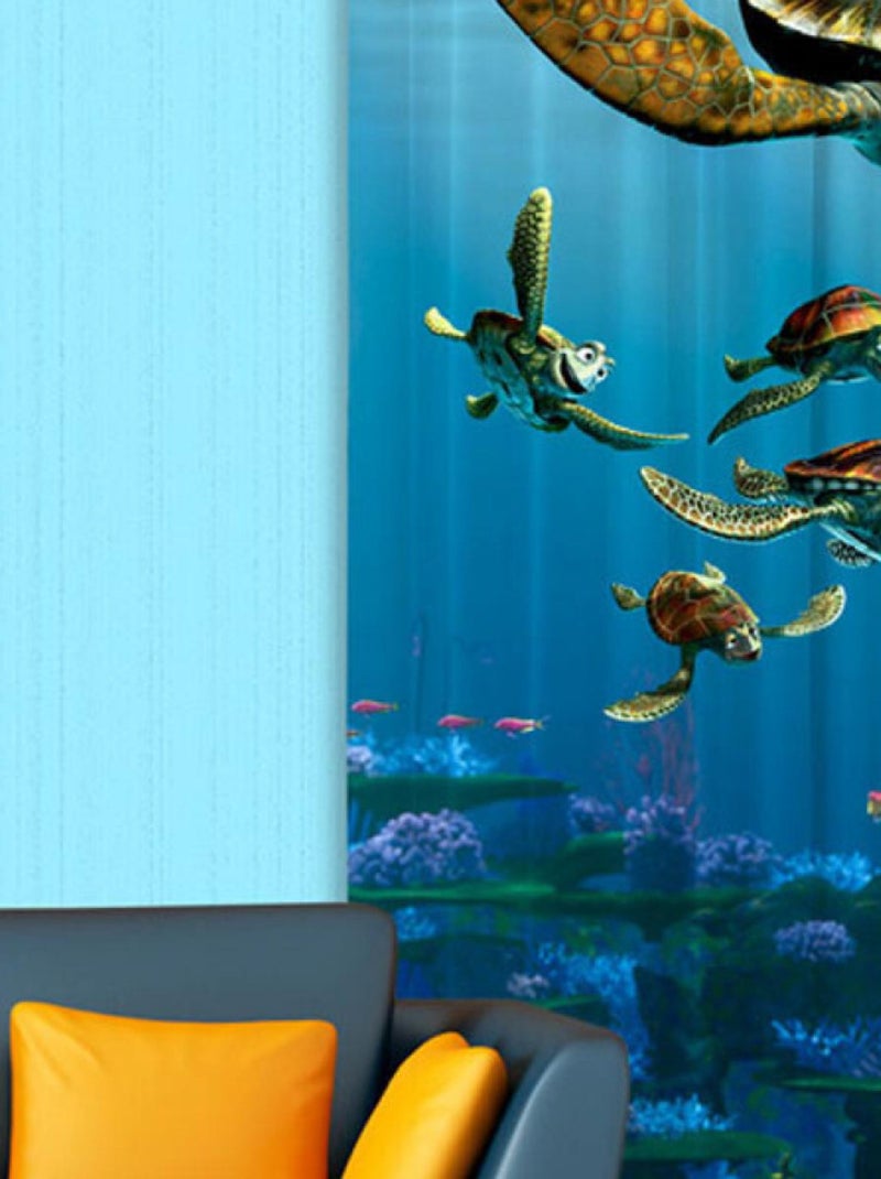 Rideaux Crush Le Monde de Némo Disney-Voilage : 140x245 cm Multicolore - Kiabi