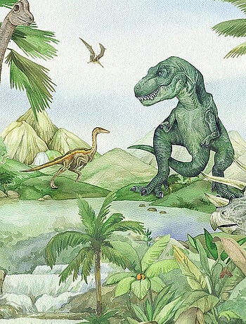 Rideaux dinosaures - 2 pièces - l180 cm x h 160cm