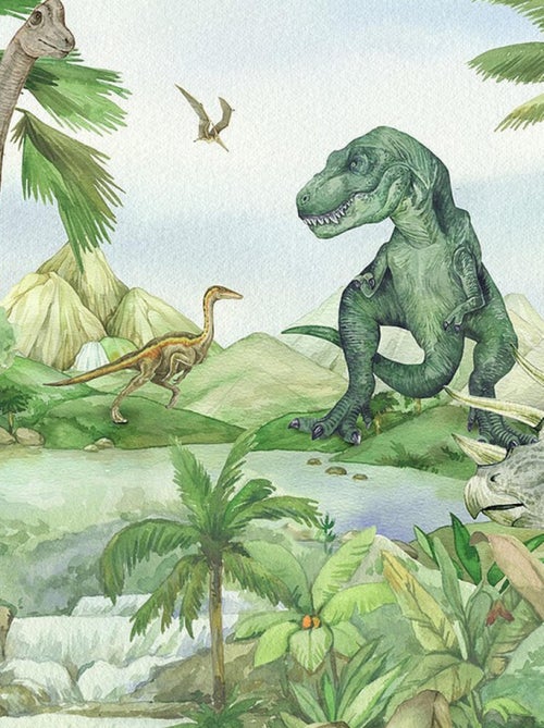 Rideaux Dinosaures - 2 pièces - L180 cm x H 160cm - Kiabi