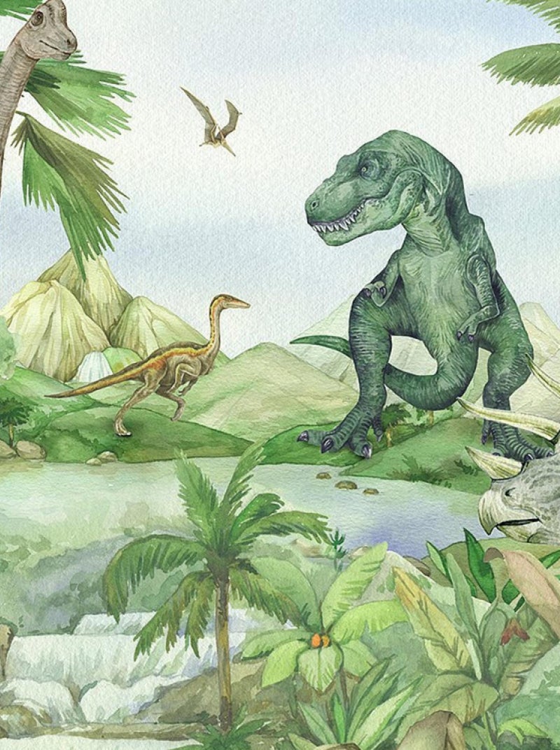 Rideaux Dinosaures - 2 pièces - L180 cm x H 160cm Multicolore - Kiabi